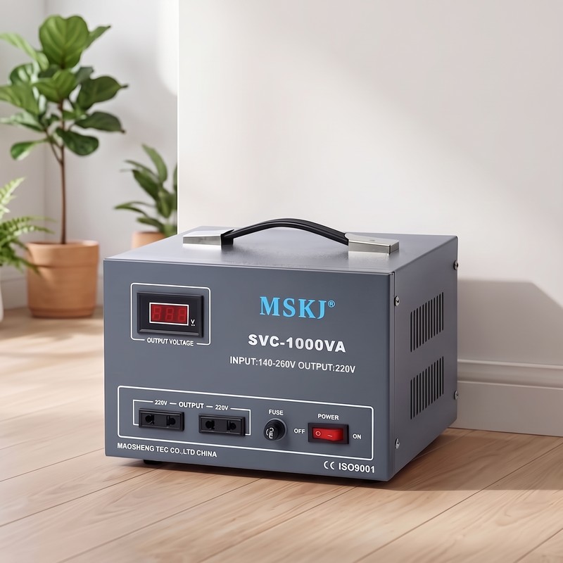 картинка Стабилизатор напряжения SVC 1000VA 140-260В от магазина "мир Электроники"