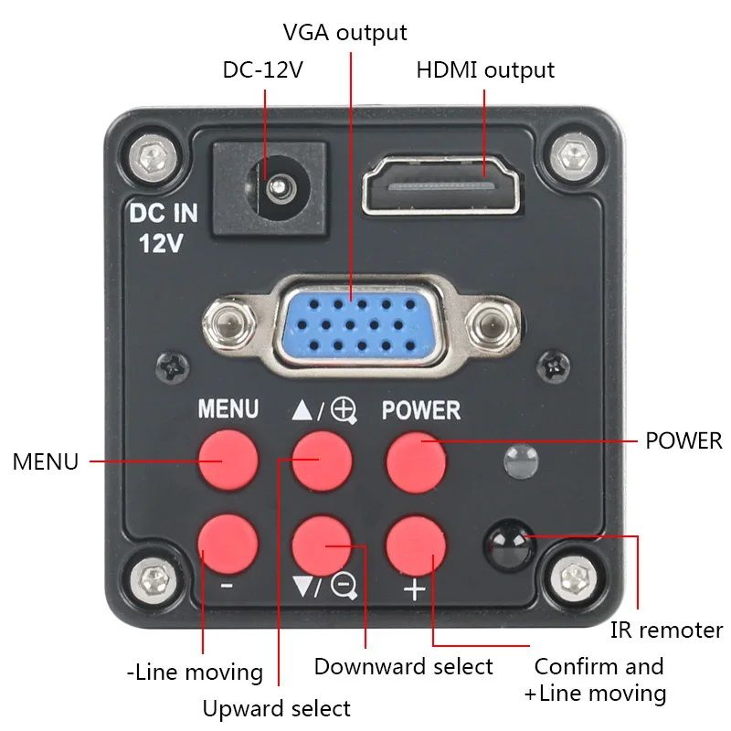 картинка Камера Eakins HDMI VGA 1080P для микроскопа без объектива, диаметр резьбы 25 мм от магазина "мир Электроники"