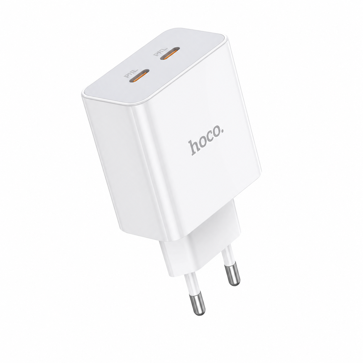 картинка Зарядное устройство HOCO C108A, 28.5 Вт, 2 USB-C, QC 3.0, Type-C от магазина "мир Электроники"