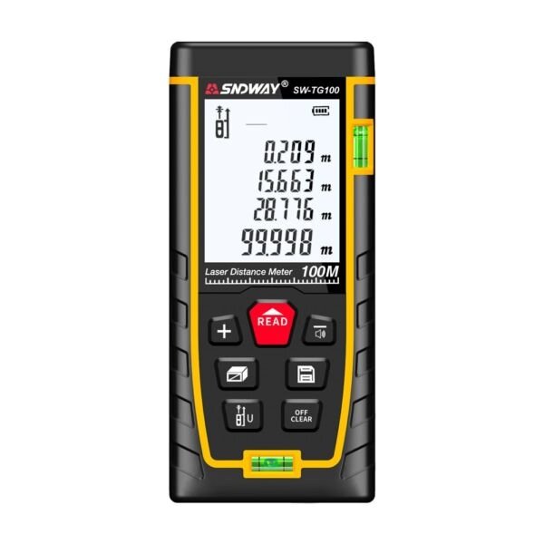картинка Лазерный дальномер SW-TG100, рулетка до 100 м, точность 2 мм от магазина "мир Электроники"