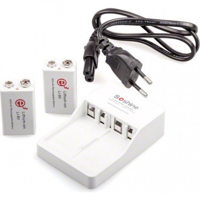 картинка Зарядное устройство Soshine V1 (Fe) для 9В (без аккумуляторов) от магазина "мир Электроники"