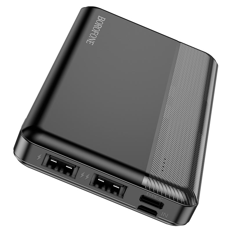 картинка POWER BANK BOROFONE BJ24, 10000 мАч, вход микро Type-C, 2 выхода от магазина "мир Электроники"