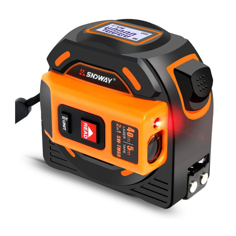 картинка Лазерный дальномер SNDWAY SW-TM40 40 м, с рулеткой 5 м от магазина "мир Электроники"