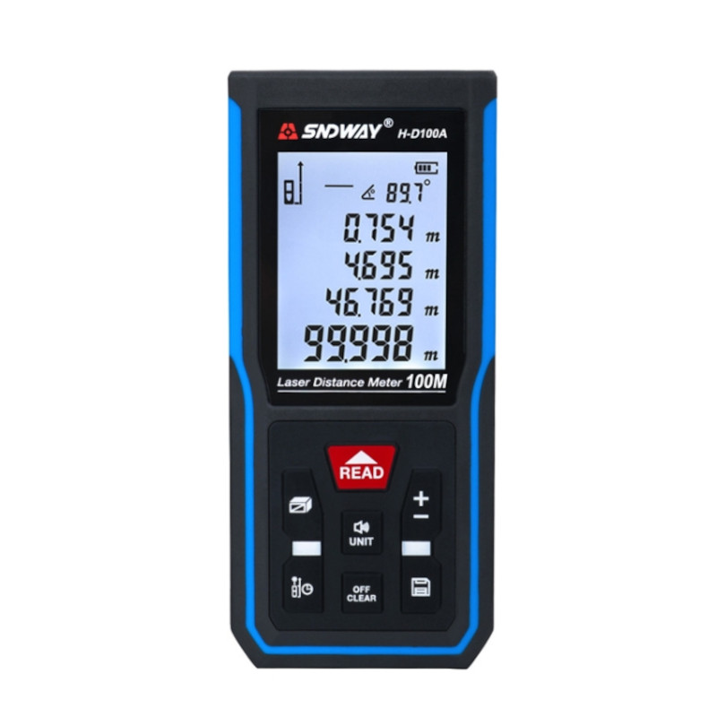 картинка Лазерный дальномер H-D100A 100м, угол наклона, Li-Ion аккум. от магазина "мир Электроники"