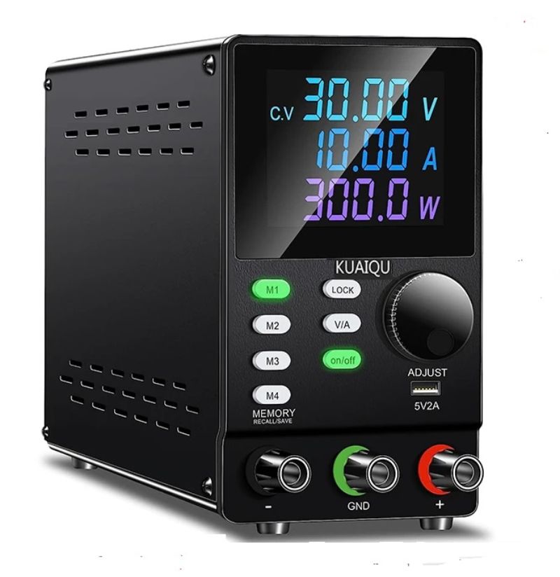 картинка Блок питания лабораторный KUAIQU SPPS3010, 0-30В/10А, память, черный от магазина "мир Электроники"