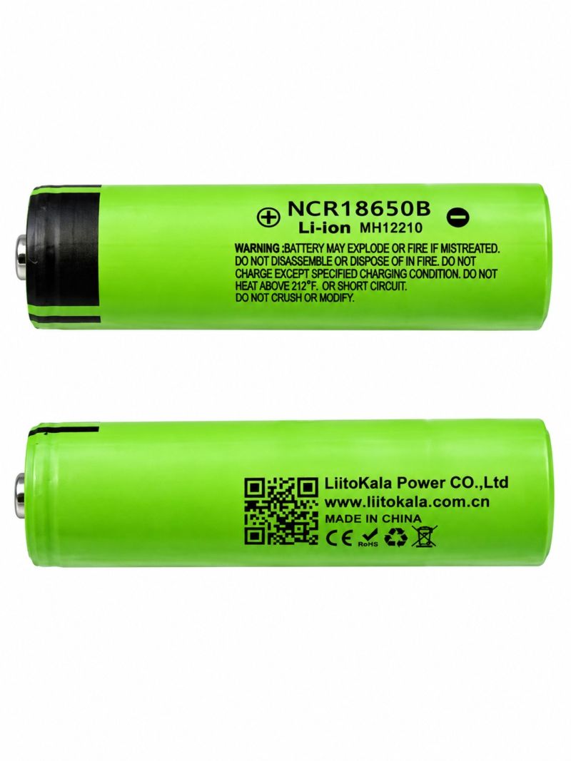 картинка Li-Ion литий-ионный аккумулятор Liitokala NCR18650B 34B-JT, 3400 мАч, не защищенный для фонариков от магазина "мир Электроники"