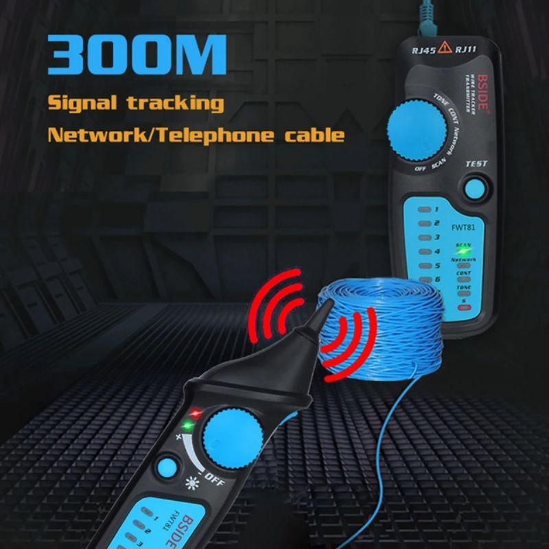 картинка Сетевой профессиональный тестер BSIDE FWT81, RJ45, RJ11, LAN + батарейки от магазина "мир Электроники"