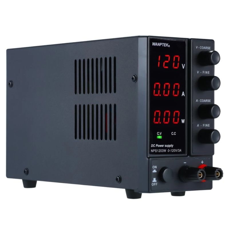 картинка Блок питания Wanptek NPS1203W-3 0-120В/3А, 3 разряда, черный от магазина "мир Электроники"