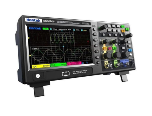 картинка Осциллограф Hantek DSO 2D50 до 500 мГц, 2 канала, генератор, сигналов 25 МГц от магазина "мир Электроники"