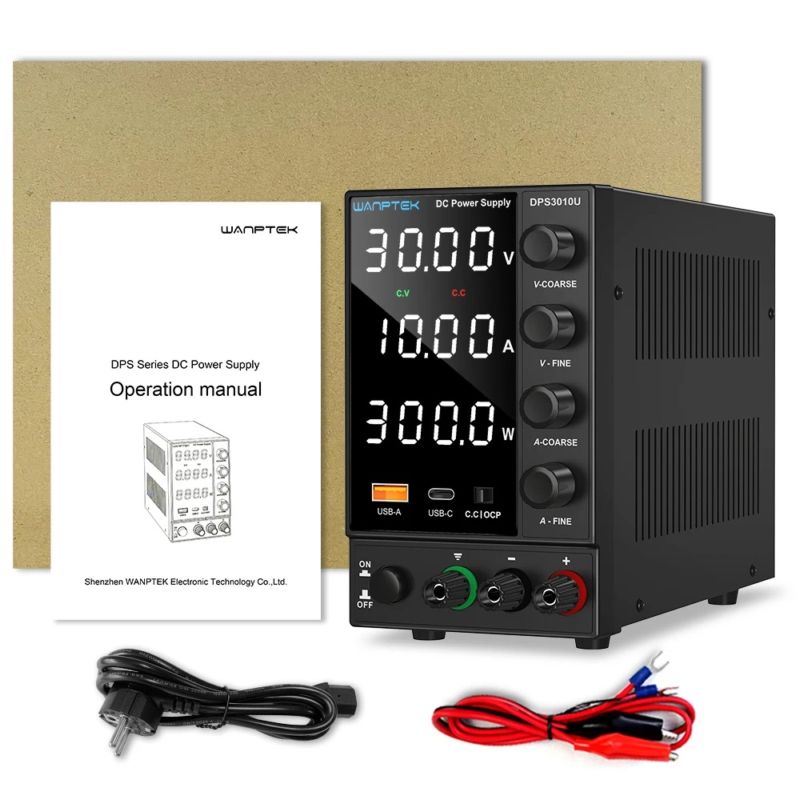 картинка Блок питания лабораторный DPS3010U 0-30В/10А, 4-х разрядный, черный от магазина "мир Электроники"