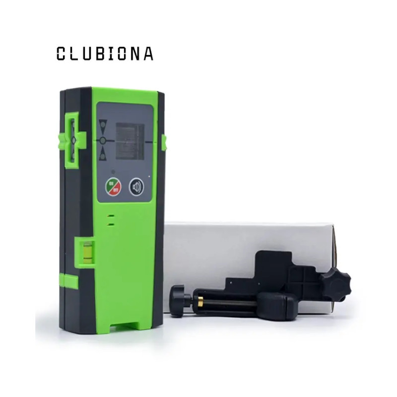 картинка Приемник для лазерного уровня Clubiona, кронштейн, зеленый оуч от магазина "мир Электроники"