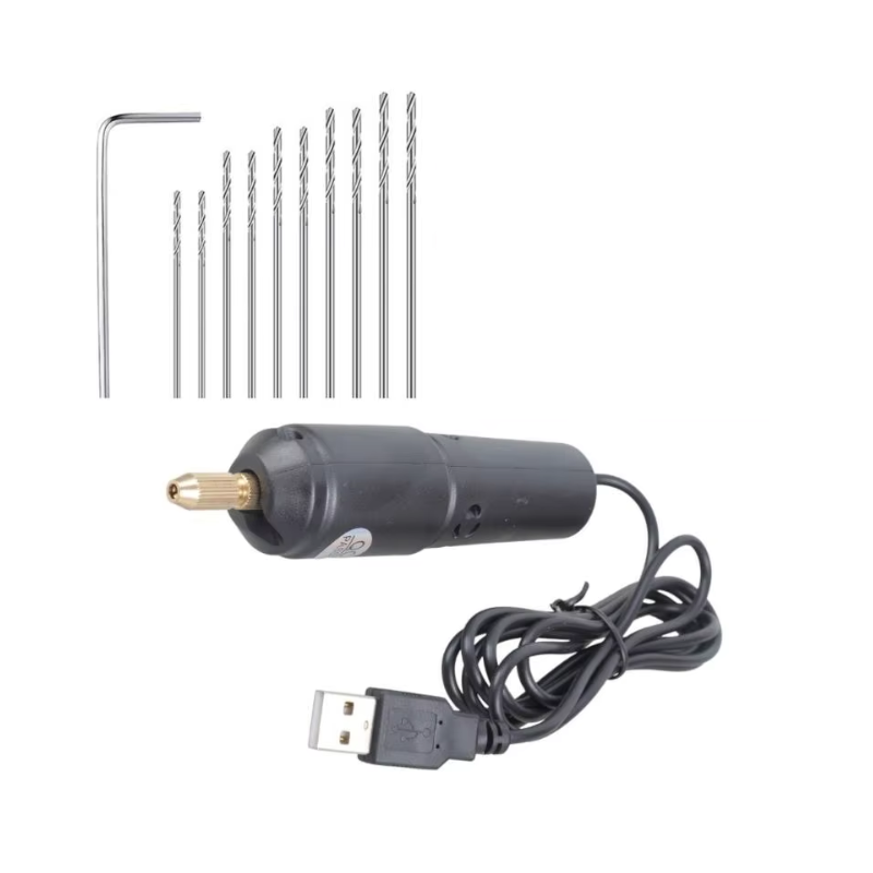 картинка Мини дрель USB с набром сверл от магазина "мир Электроники"