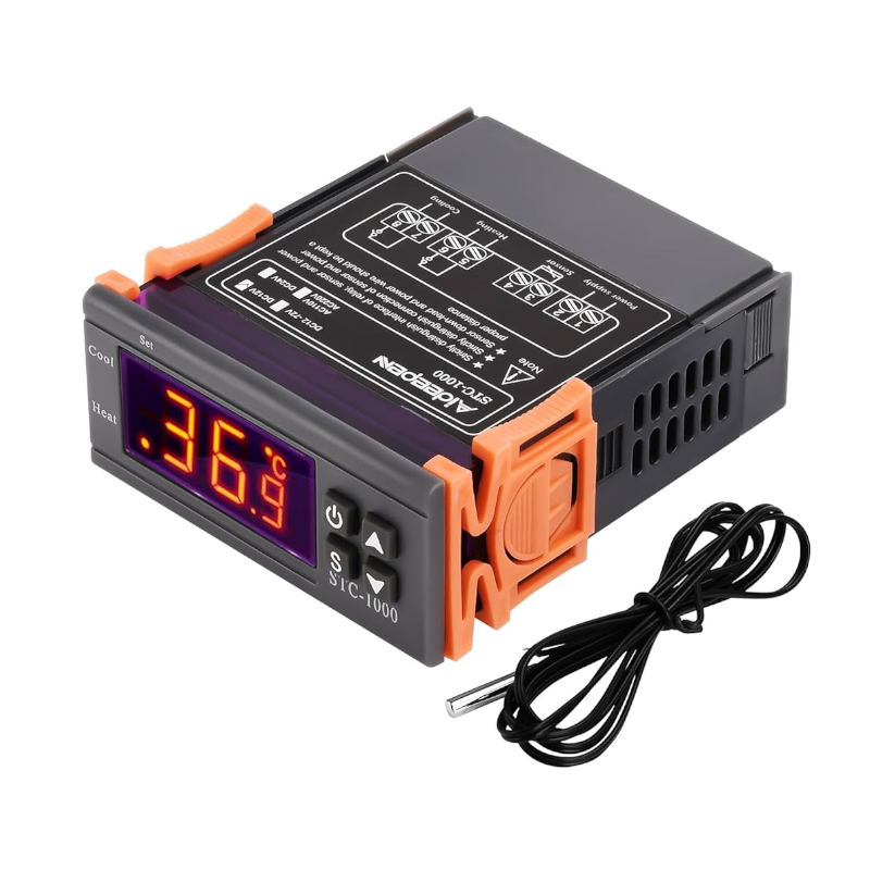 картинка Терморегулятор цифровой STC-1000 24В, для инкубатора, аквариума от магазина "мир Электроники"